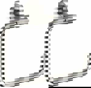 Rectangular Open Towel Ring in Vibrant Brushed Nickel